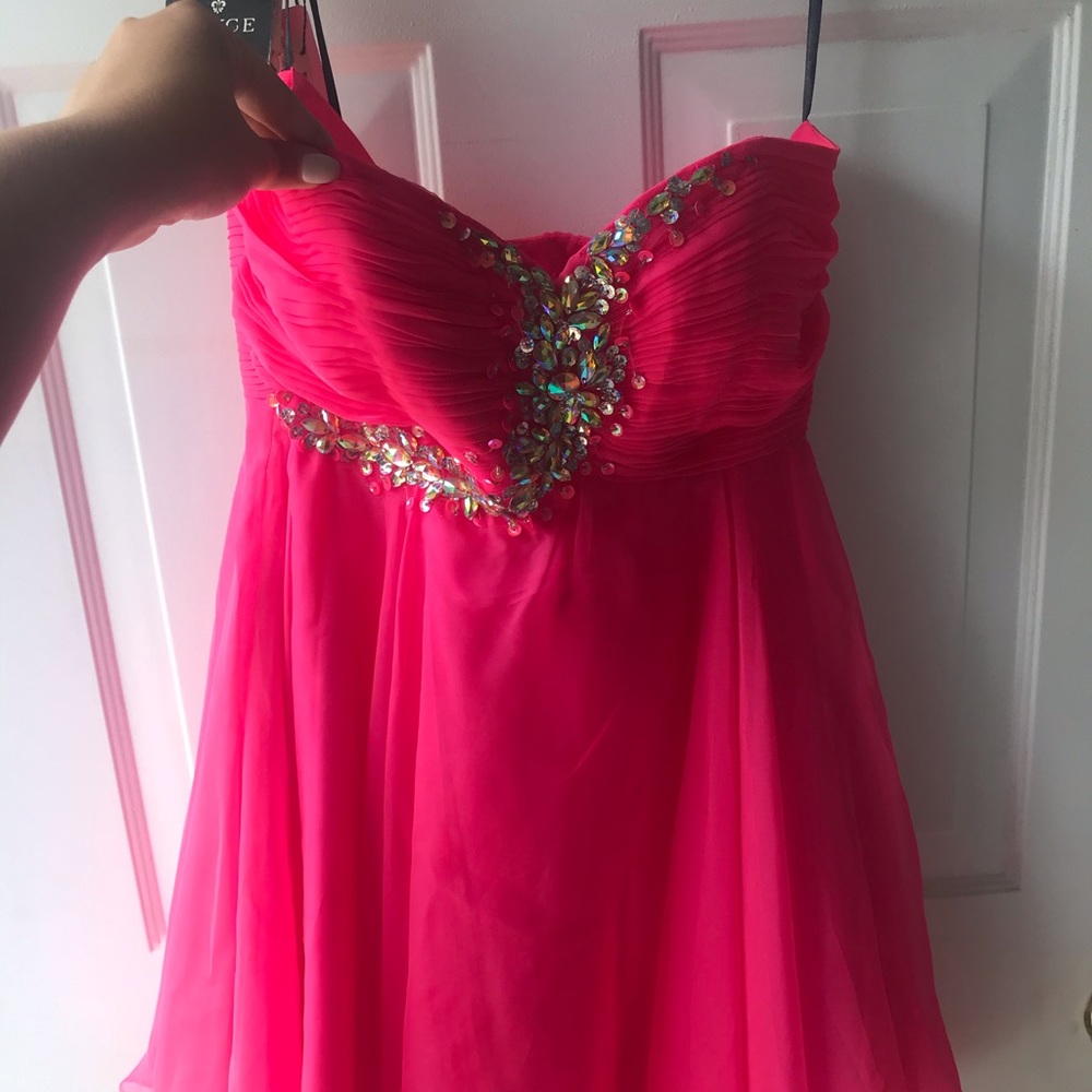 Pink homecoming formal dress